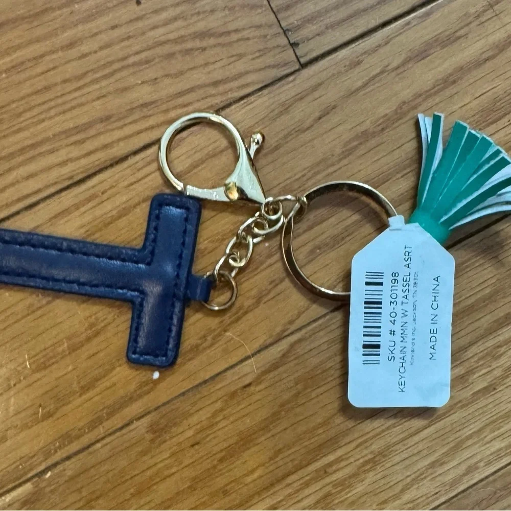 Blue and Gold Keychain with Tassel